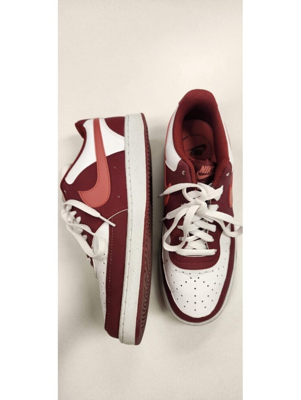 NEW Nike Wmns SIZE 8.5 Court Vision Lo P NBK Team Red White IM1652-601 air dunks